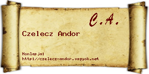 Czelecz Andor névjegykártya